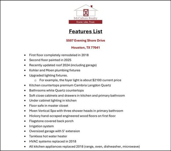 5507 Evening Shore Drive, Houston, TX 77041