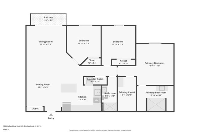 9864 LELAND Avenue 309, Schiller Park, IL 60176