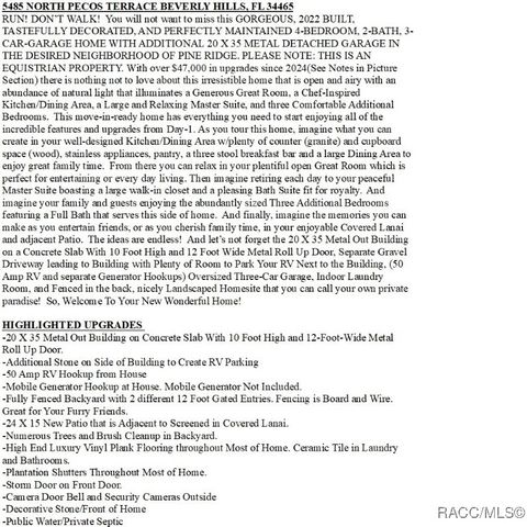 5485 N Pecos Terrace, Beverly Hills, FL 34465