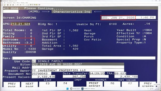922 Iris Avenue, Sunnyvale, CA 94086