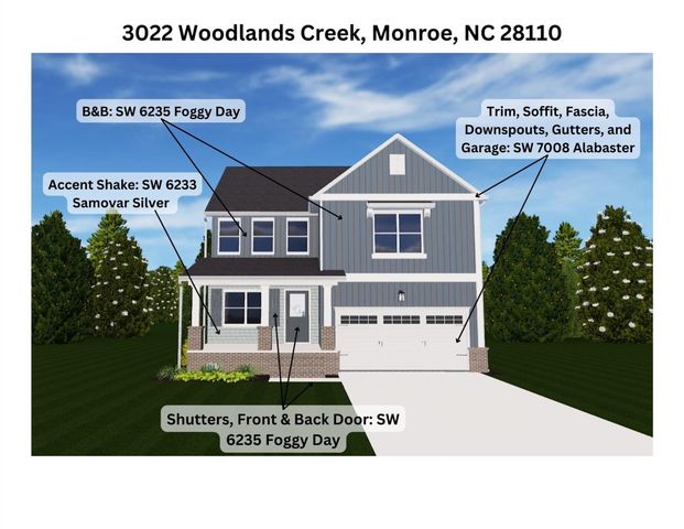 3022 Woodlands Creek Drive, Monroe, NC 28110