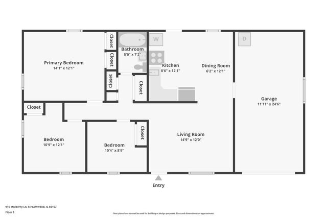 916 Mulberry Lane, Streamwood, IL 60107