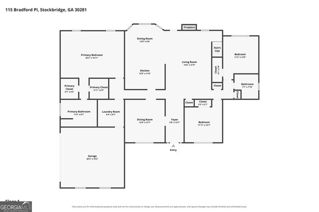 115 Bradford Place, Stockbridge, GA 30281