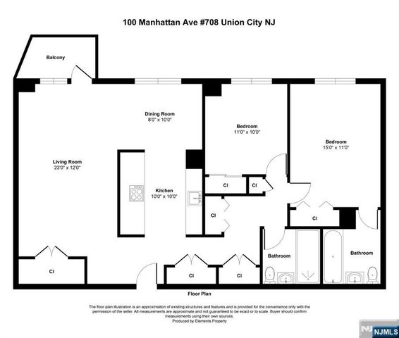 100 Manhattan Avenue 708, Jersey City, NJ 07087