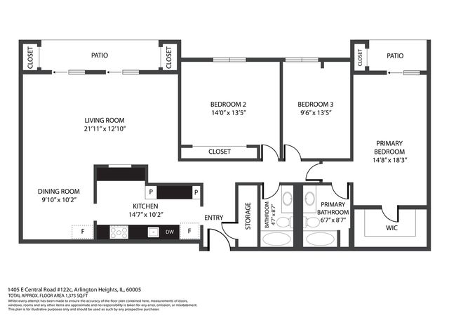 1405 E Central Road 122C, Arlington Heights, IL 60005