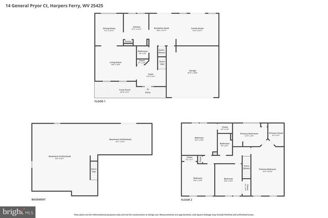 14 GENERAL PRYOR CT, Harpers Ferry, WV 25425