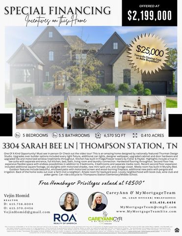 3304 Sarah Bee Ln, Thompsons Station, TN 37179