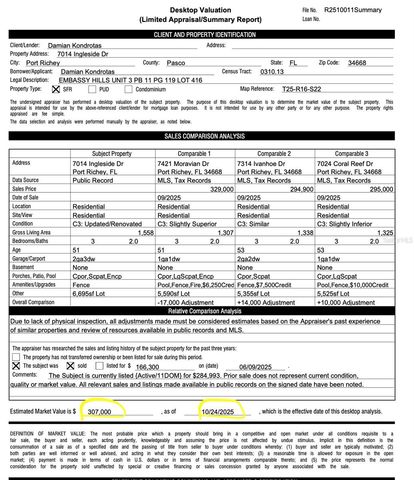 7014 INGLESIDE DRIVE, Port Richey, FL 34668