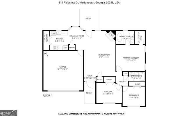 615 Fieldcrest Drive, Mcdonough, GA 30253