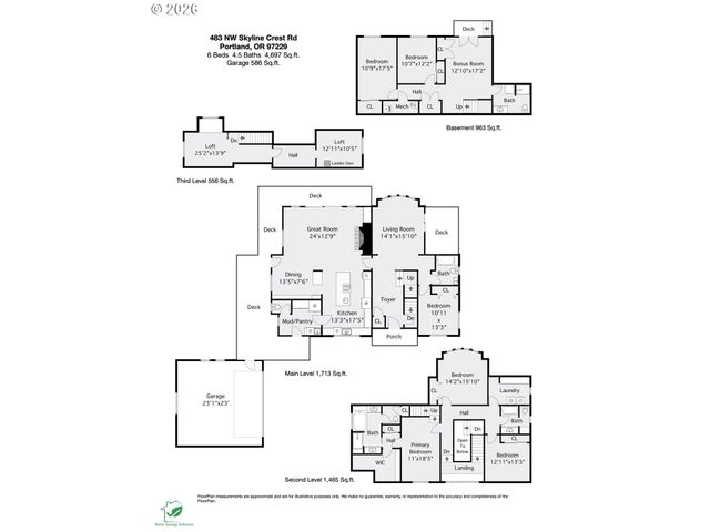 483 Nw SKYLINE CREST Rd, Portland, OR 97229