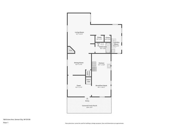 108 Grove AVENUE, Genoa City, WI 53128