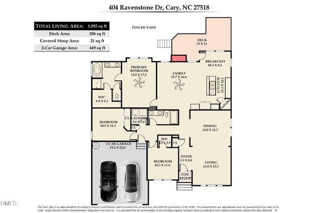 404 Ravenstone Drive, Cary, NC 27518