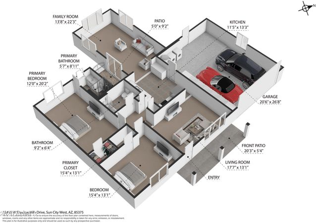 13415 W SHADOW HILLS Drive, Sun City West, AZ 85375