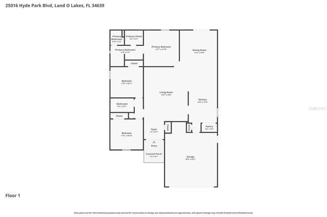 25016 HYDE PARK BOULEVARD, Land O Lakes, FL 34639