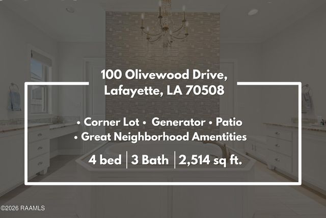 100 Olivewood Drive, Lafayette, LA 70508