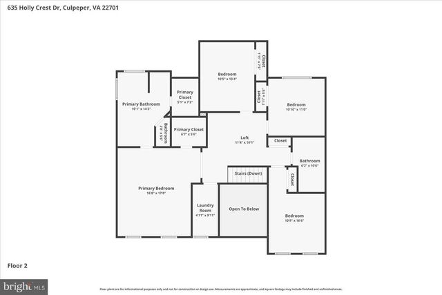 635 HOLLY CREST DR, Culpeper, VA 22701