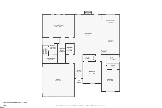 3443 Oneal Church Road, Greer, SC 29651