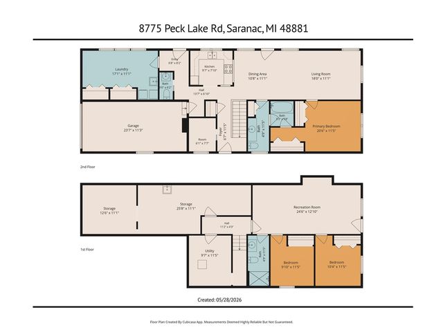 8775 Peck Lake Road, Saranac, MI 48881