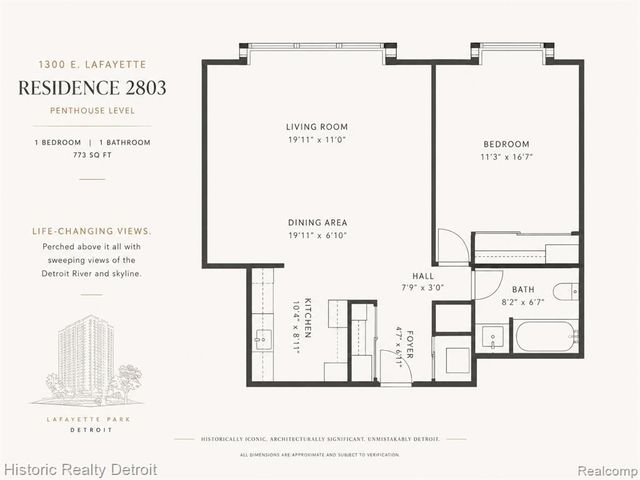 1300 E Lafayette 2803, Detroit, MI 48207