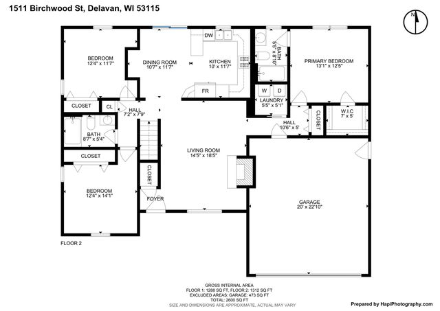 1511 Birchwood STREET, Delavan, WI 53115