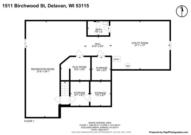 1511 Birchwood STREET, Delavan, WI 53115