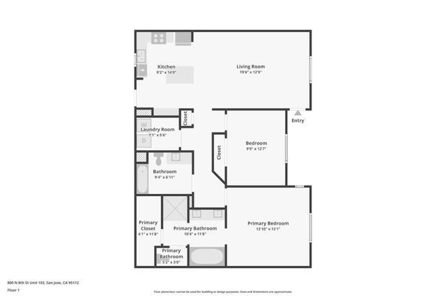 800 N 8th Street 103, San Jose, CA 95112