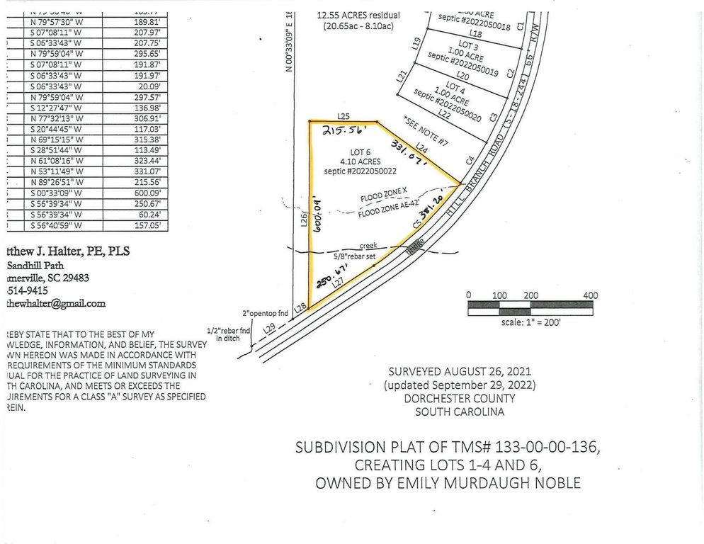 Image 4 of property listing at Lot 6 Hill Branch Road, Ridgeville, SC 29472