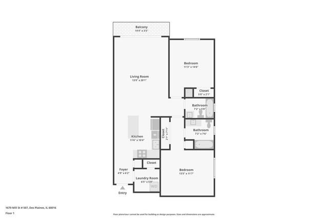 1670 Mill Street 507, Des Plaines, IL 60016