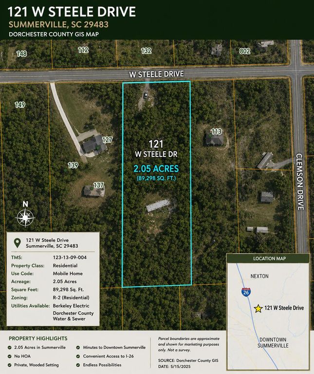 121 W Steele Drive, Summerville, SC 29483