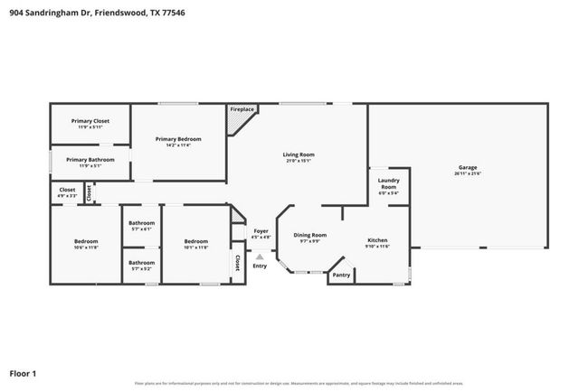 904 Sandringham Drive, Friendswood, TX 77546