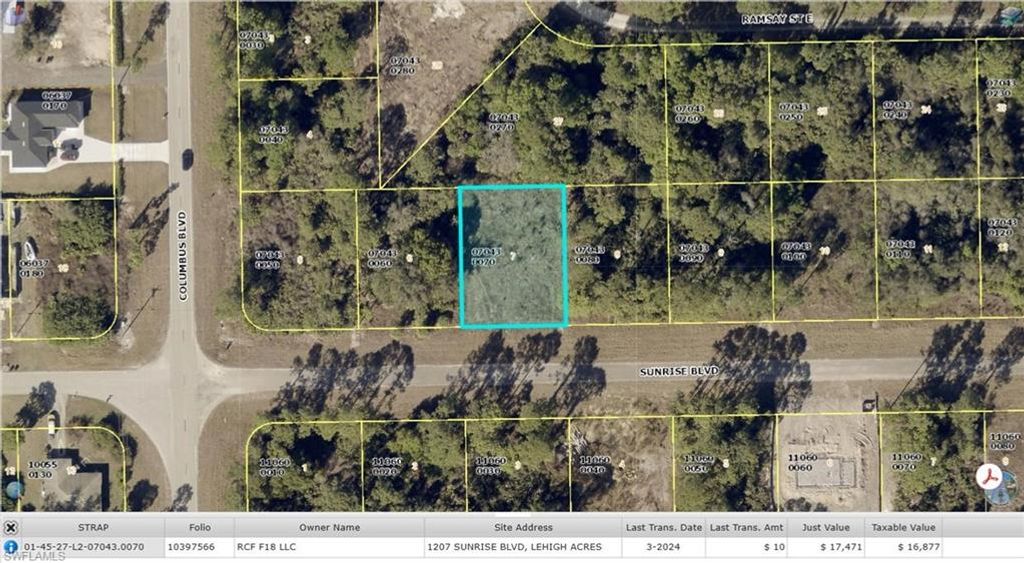 1207 Sunrise BLVD, LEHIGH ACRES, FL 33974 — exterior