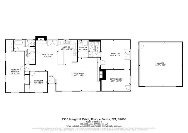 2535 Margaret Drive, Bosque Farms, NM 87068