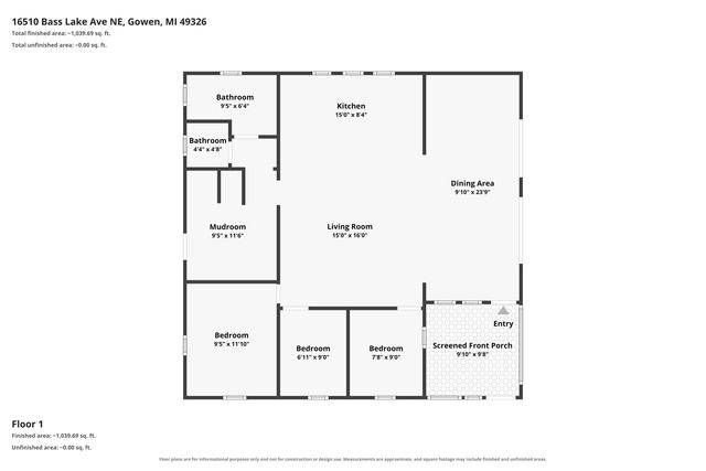 16510 Bass Lake Avenue NE, Gowen, MI 49326