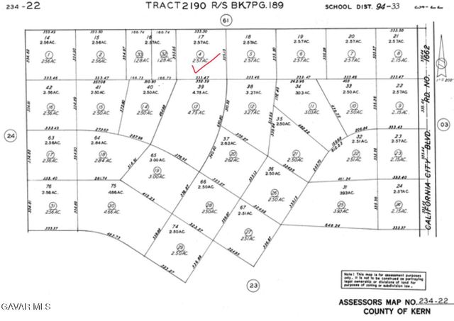 Twin Buttes Road West Calif. City Boulevard, California City, CA 93505