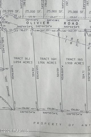 Lot 16j Olivier Road, Arnaudville, LA 70512