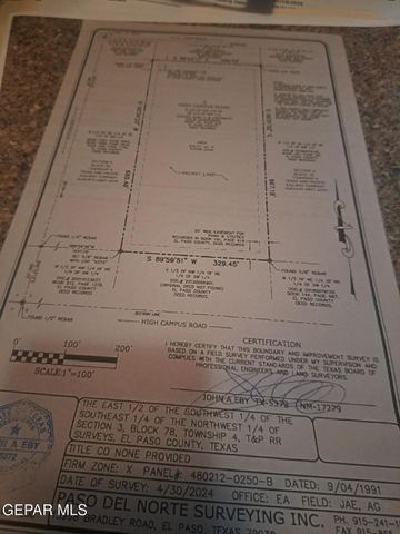 78 tsp 5 acre lot, Horizon City, TX 79928
