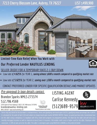 7213 Cherry Blossom Lane, Aubrey, TX 76227