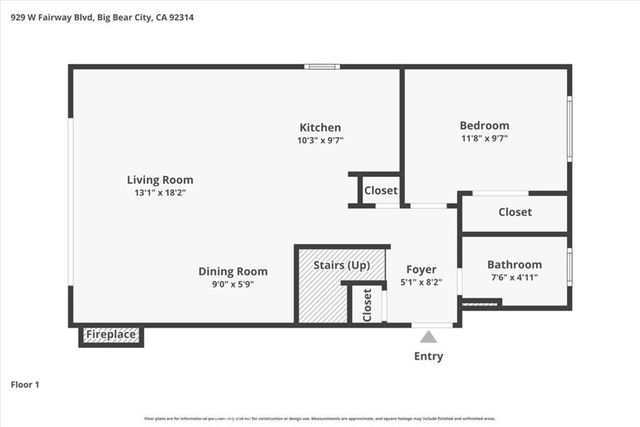 929 W Fairway, Big Bear City, CA 92314