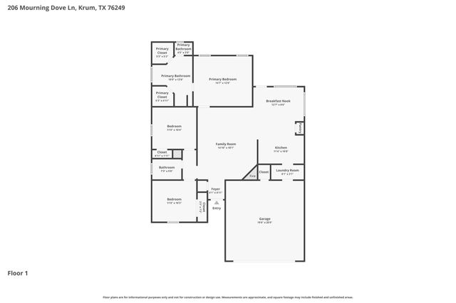 206 Mourning Dove Lane, Krum, TX 76249