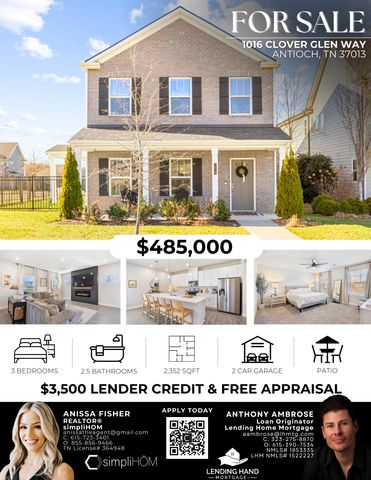 1016 Clover Glen Way, Antioch, TN 37013