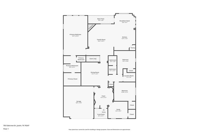 703 Oakcrest Drive, Justin, TX 76247