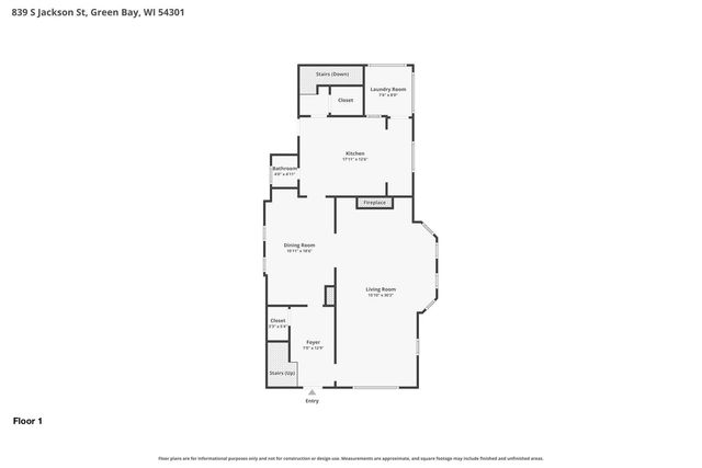 839 S JACKSON STREET, Green Bay, WI 54301