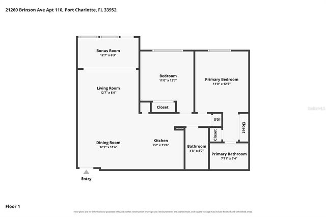 21260 BRINSON AVENUE 110, Port Charlotte, FL 33952