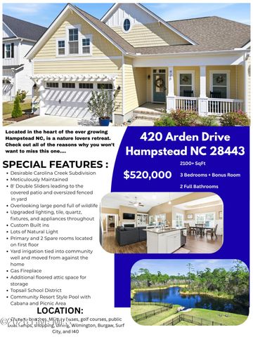 420 Arden Drive, Hampstead, NC 28443