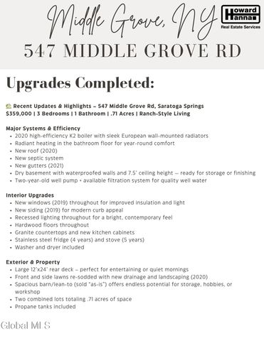 547 Middle Grove Road, Greenfield, NY 12850