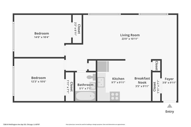 7206 W Wellington Avenue 3D, Chicago, IL 60707