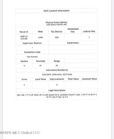 6205 Beach Bayou Avenue, Biloxi, MS 39532