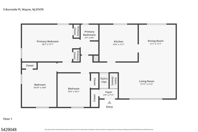 5 Burnside Pl, Wayne Twp., NJ 07470