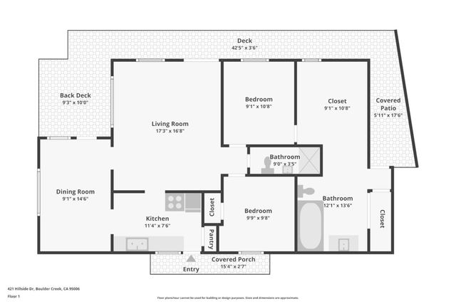 421 Hillside Dr., Boulder Creek, CA 95006