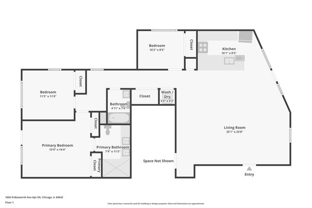 1656 N BOSWORTH Avenue 3N, Chicago, IL 60642